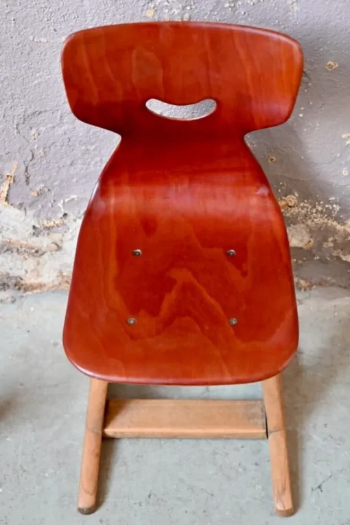 Pamono School Chair by Adam Stegner for Pagholz Flöttoto, 1960s Hot