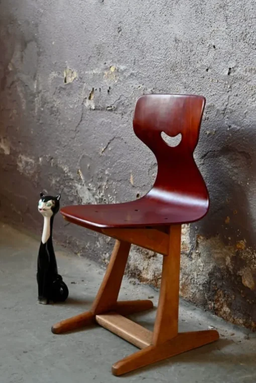 Pamono School Chair by Adam Stegner for Pagholz Flöttoto, 1960s Hot