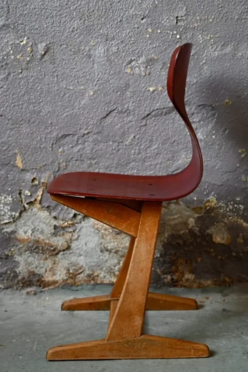 Pamono School Chair by Adam Stegner for Pagholz Flöttoto, 1960s Hot