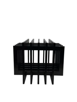 Pamono Sculptural Black Wood Side Table, France, 1980s New