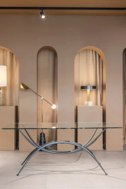 Pamono Sculptural Centre Table with Glass Top and Wrought Iron Frame Sale