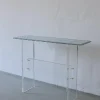 Pamono Sculptural Glass and Acrylic Glass Console Table, Italy, 1980s Discount