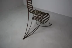 Pamono Sculptural Iron Chairs in the style of André Dubreuil, 1980s, Set of 3 Outlet