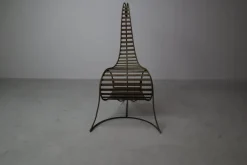Pamono Sculptural Iron Chairs in the style of André Dubreuil, 1980s, Set of 3 Outlet