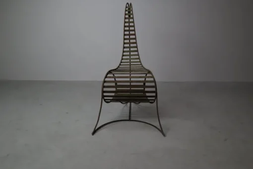 Pamono Sculptural Iron Chairs in the style of André Dubreuil, 1980s, Set of 3 Outlet