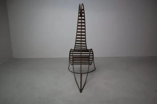 Pamono Sculptural Iron Chairs in the style of André Dubreuil, 1980s, Set of 3 Outlet