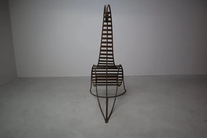 Pamono Sculptural Iron Chairs in the style of André Dubreuil, 1980s, Set of 3 Outlet