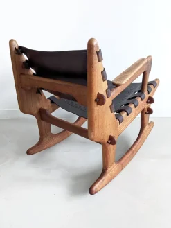 Pamono Sculptural Rocking Chair by Angel Pazmiño for Muebles De Estilo, 1960s Hot