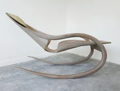 Pamono Sculptural Rocking Chair in Molded Ash & Plywood in the style of Wendell Castle, 2000s New