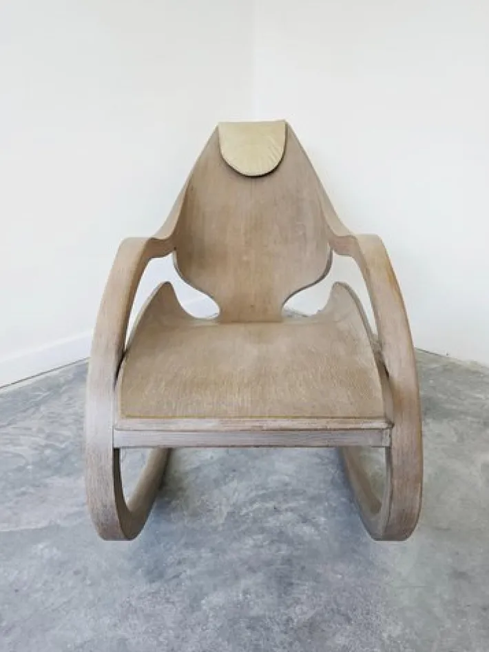 Pamono Sculptural Rocking Chair in Molded Ash & Plywood in the style of Wendell Castle, 2000s New