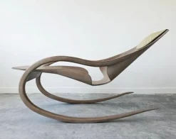 Pamono Sculptural Rocking Chair in Molded Ash & Plywood in the style of Wendell Castle, 2000s New