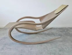 Pamono Sculptural Rocking Chair in Molded Ash & Plywood in the style of Wendell Castle, 2000s New