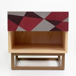 Pamono Seasons Bedside Table in Metal and Leather by Oscar Maschera Clearance