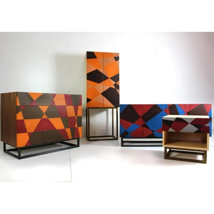 Pamono Seasons Bedside Table in Metal and Leather by Oscar Maschera Clearance