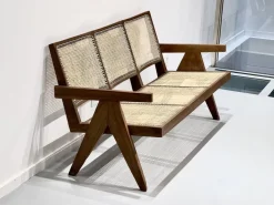 Pamono 3-Seater Bench Sofa by Pierre Jeanneret, India, 1956 Online