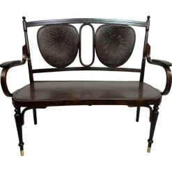 Pamono Secession Bentwood Bench from Thonet, 1890s New