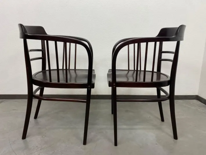 Pamono Secession No. 6093 Armchairs attributed to Otto Wagner for Thonet, 1890s, Set of 2 Sale