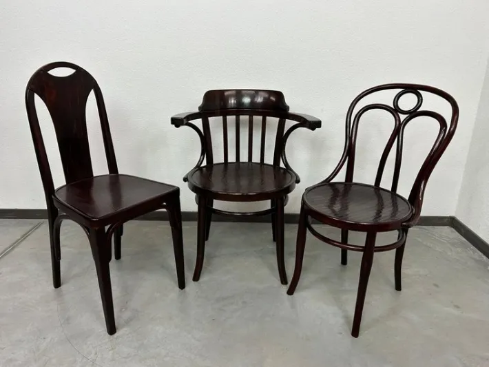 Pamono Secession No. 373 Chair attributed to Josef Hoffmann / Otto Prutscher for J&J Kohn, 1890s New