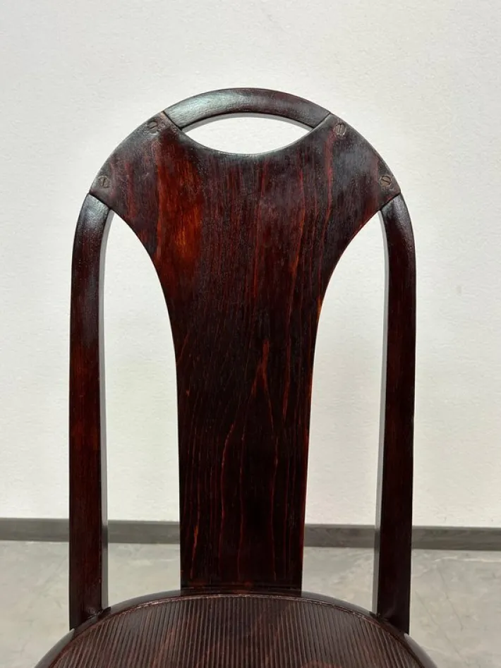 Pamono Secession No. 373 Chair attributed to Josef Hoffmann / Otto Prutscher for J&J Kohn, 1890s New