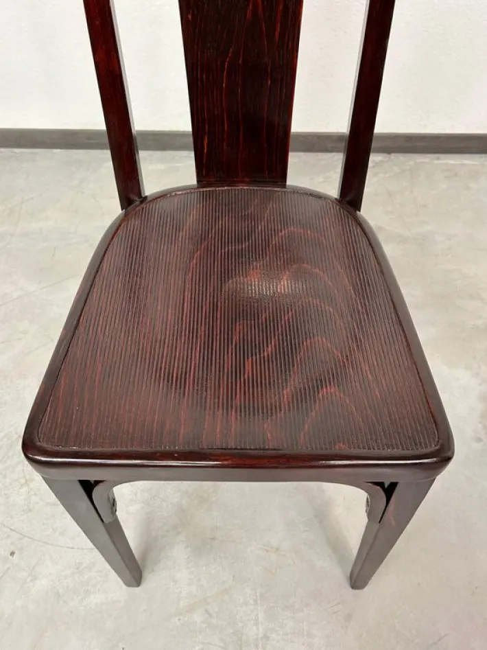 Pamono Secession No. 373 Chair attributed to Josef Hoffmann / Otto Prutscher for J&J Kohn, 1890s New