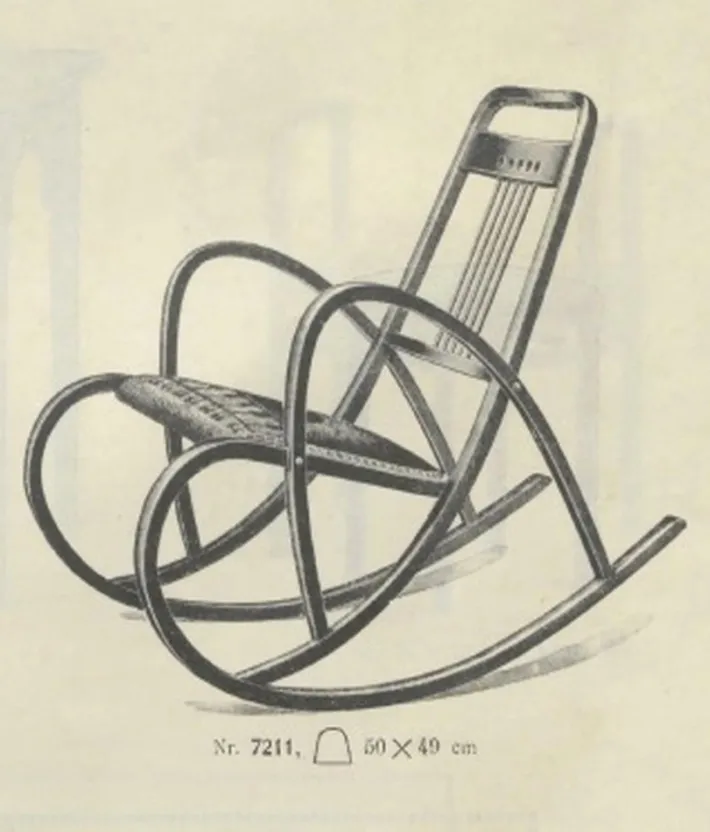 Pamono Secession Rocking Chair by Marcel Kammerer for Thonet, 1890s