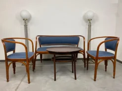 Pamono Secession Seating Group by Gustav Siegel for J&J Kohn, 1890s, Set of 3 New