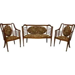 Pamono Secession Seating Group by Otto Wagner, 1890s, Set of 3 Hot