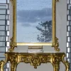 Pamono Second Half of the 20th Century Console with Mirror in Carved and Gilded Wood, France, 1890s, Set of 2 Clearance