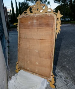 Pamono Second Half of the 20th Century Console with Mirror in Carved and Gilded Wood, France, 1890s, Set of 2 Clearance