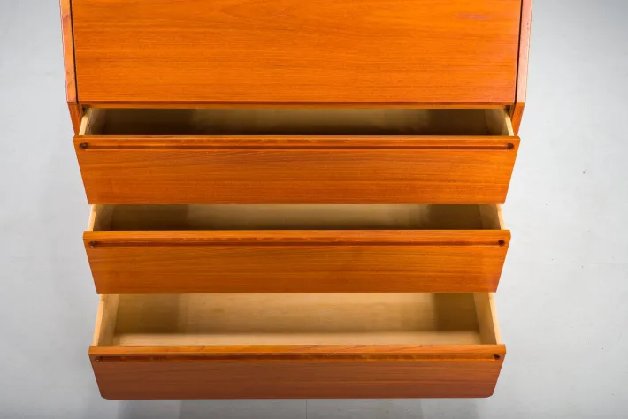 Pamono Secretaire in Teak by Kai Kristiansen for Tørring Møbelfabrik, 1960s