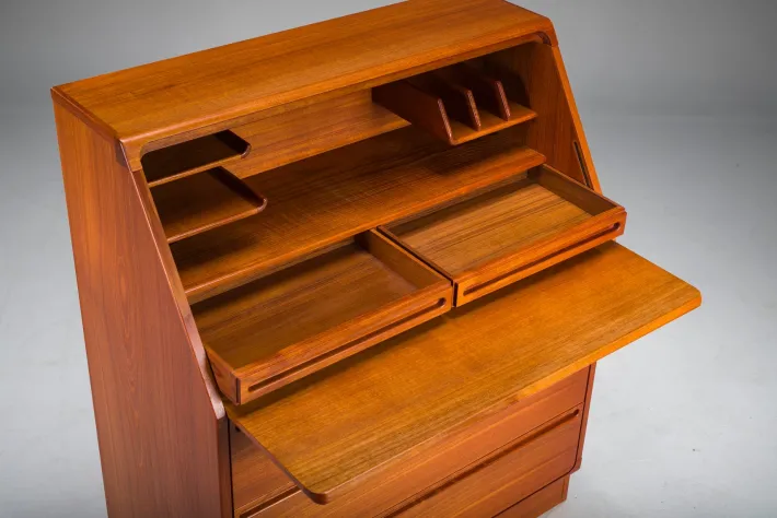 Pamono Secretaire in Teak by Kai Kristiansen for Tørring Møbelfabrik, 1960s