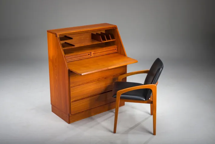 Pamono Secretaire in Teak by Kai Kristiansen for Tørring Møbelfabrik, 1960s