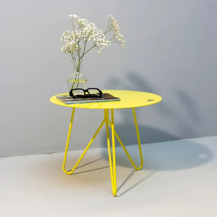Pamono Seis Center Table in Yellow by Mendes Macedo for Galula Sale