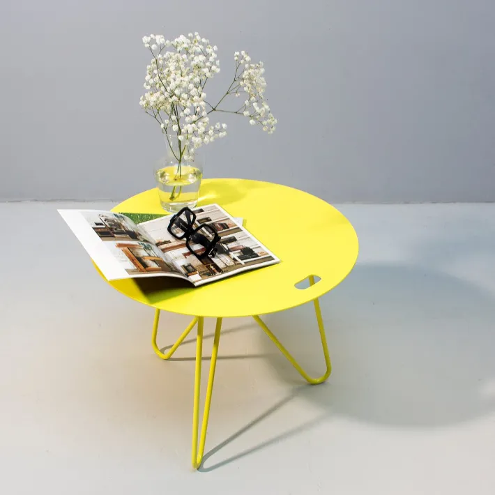 Pamono Seis Center Table in Yellow by Mendes Macedo for Galula Sale