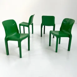 Pamono Selene Chairs by Vico Magistretti for Artemide, 1970s, Set of 4 Best