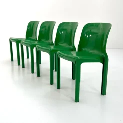 Pamono Selene Chairs by Vico Magistretti for Artemide, 1970s, Set of 4 Best