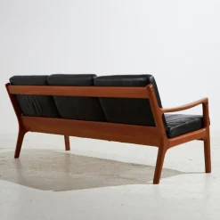 Pamono Senator Leather Sofa Set by Ole Wanscher for France & Søn, 1960s, Set of 3 Best
