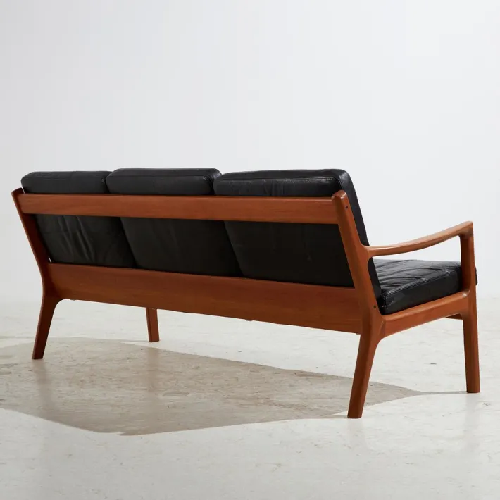 Pamono Senator Leather Sofa Set by Ole Wanscher for France & Søn, 1960s, Set of 3 Best