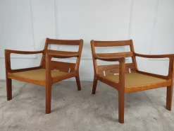 Pamono Senator Three-Seater and Two-Armchair Set by Ole Wanscher for Poul Jeppesens, 1970s, Set of 3 Discount