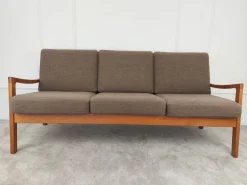 Pamono Senator Three-Seater and Two-Armchair Set by Ole Wanscher for Poul Jeppesens, 1970s, Set of 3 Discount