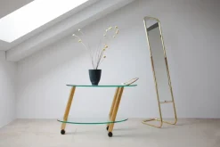 Pamono Serving Bar Cart with Tubular Legs in the style of Belgo Chrome, 1970 Best