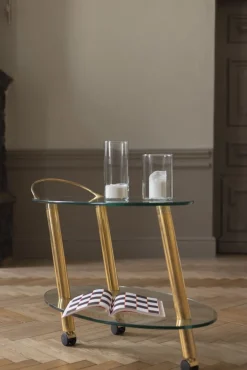 Pamono Serving Bar Cart with Tubular Legs in the style of Belgo Chrome, 1970 Best