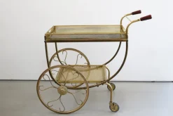 Pamono Serving Trolley in Perforated Metal by Josef Frank for Svenskt Tenn, Sweden, 1950s Online