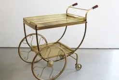 Pamono Serving Trolley in Perforated Metal by Josef Frank for Svenskt Tenn, Sweden, 1950s Online