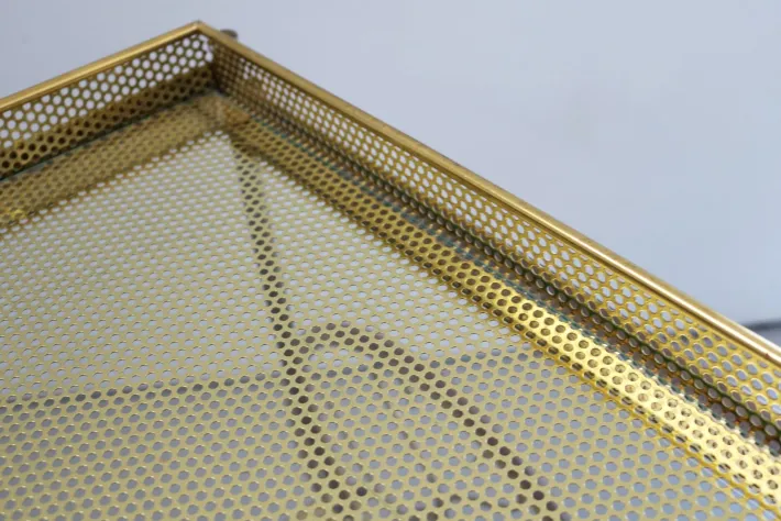 Pamono Serving Trolley in Perforated Metal by Josef Frank for Svenskt Tenn, Sweden, 1950s Online