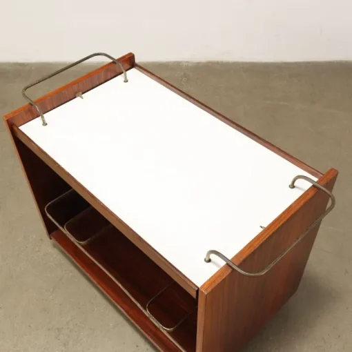 Pamono Serving Trolley in Wood, Italy, 1960s Outlet