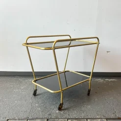 Pamono Serving Trolley with Brass Frame New