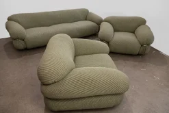 Pamono Sesann Sofa and Armchairs by Gianfranco Frattini for Cassina, 1970, Set of 3 Discount