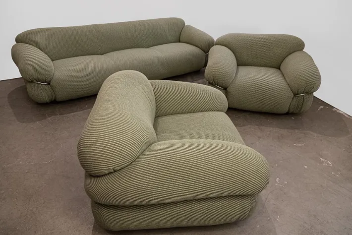 Pamono Sesann Sofa and Armchairs by Gianfranco Frattini for Cassina, 1970, Set of 3 Discount