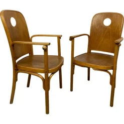 Pamono Set of Antique Armchairs by Josef Hoffmann, 1890s